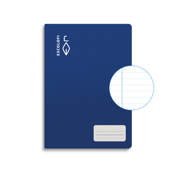Libreta Escolofi 32 h. 4° horizontal margen Azul