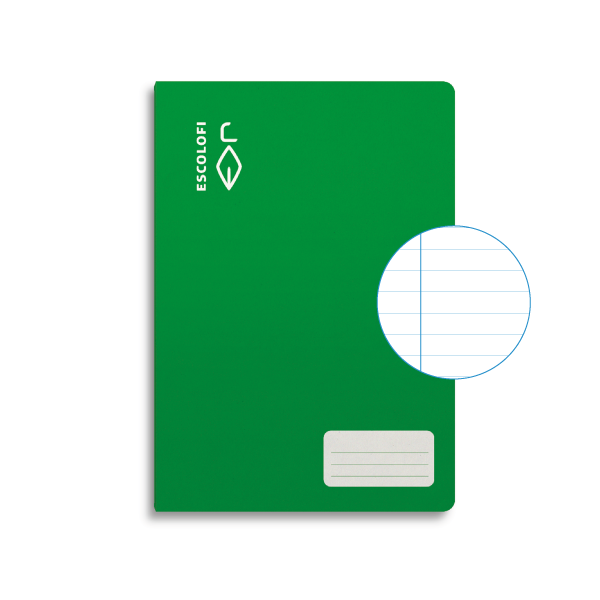 Libreta Escolofi 32 h. 4° horizontal margen Verde