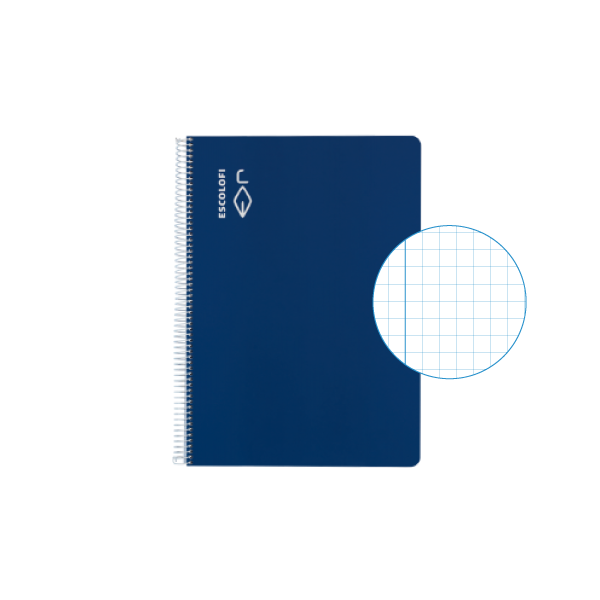 Cuaderno Escolofi 50 h. 4° cuadr. 4 margen Azul