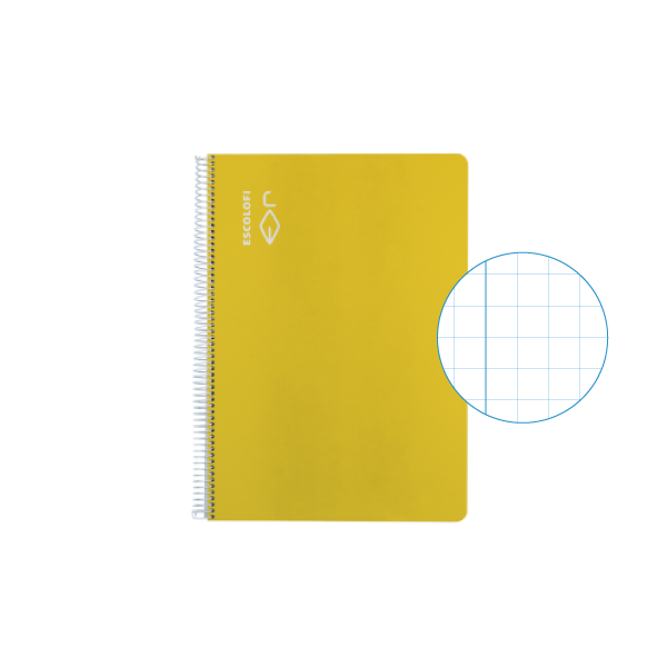 Cuaderno Escolofi 50 h. 4° cuadr. 8 margen Amarillo