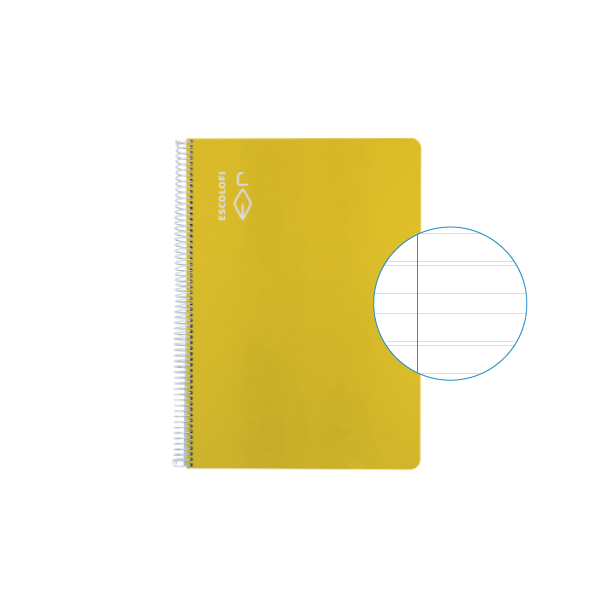 Cuaderno Escolofi 50 h. 4° montesori 5 margen Amarillo
