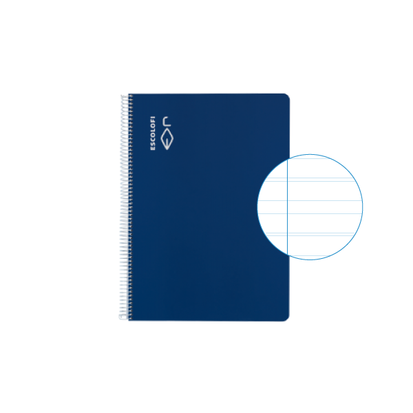 Cuaderno Escolofi 50 h. 4° montesori 5 margen Azul