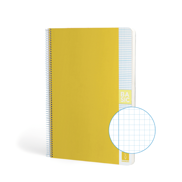 Cuaderno Escolofi Basic A4 80 h. 80 g 4x4 Amarillo
