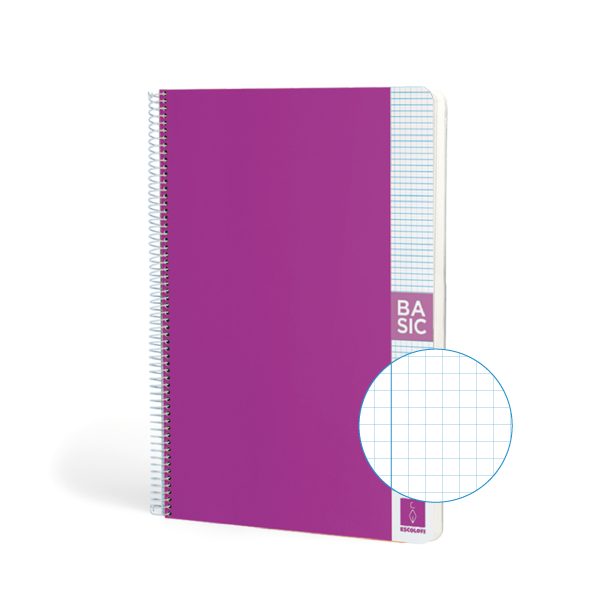 Cuaderno Escolofi Basic A4 80 h. 80 g 4x4 Violeta