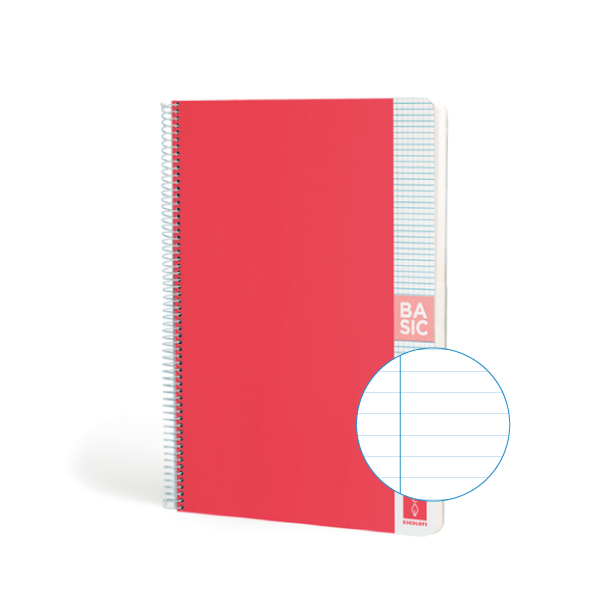 Cuaderno Escolofi Basic A4 80 h. 80 g Horizontal Coral