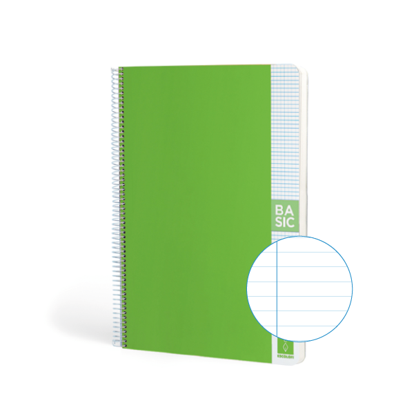 Cuaderno Escolofi Basic A4 80 h. 80 g Horizontal Verde osc.