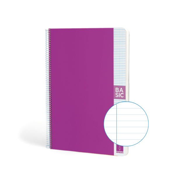 Cuaderno Escolofi Basic A4 80 h. 80 g Horizontal Violeta
