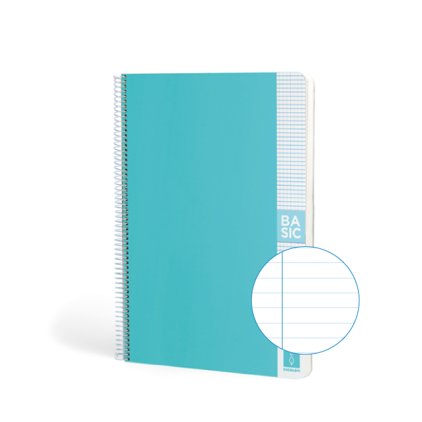 Cuaderno Escolofi Basic A4 80 h. 80 g Horizontal Azul Turq.