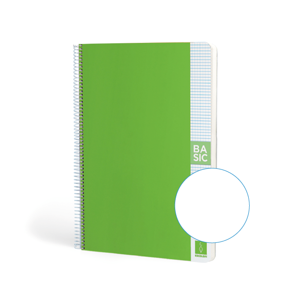 Cuaderno Escolofi Basic A4 80 h. 80 g. Liso Verde oscuro