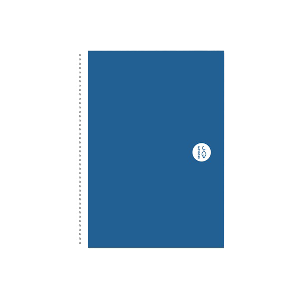 Cuaderno Escolofi basic espiral A5 80 h. 70 g liso Azul