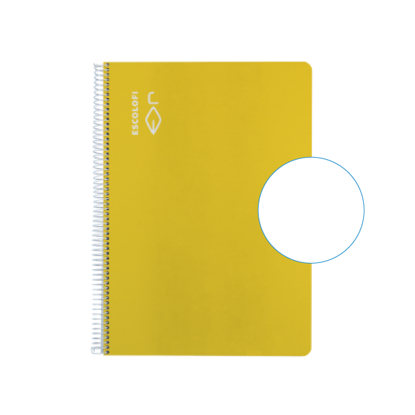 Cuaderno Escolofi f° 50 h. horizontal margen Amarillo