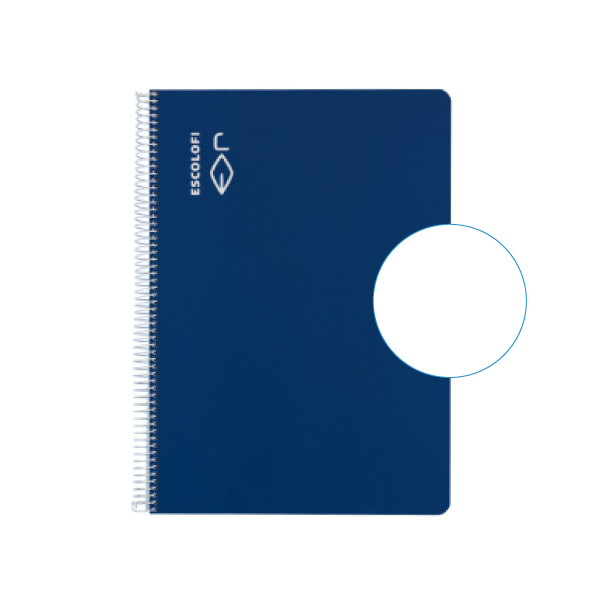 Cuaderno Escolofi f° 50 h. horizontal margen Azul