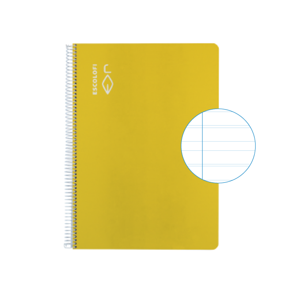 Cuaderno Escolofi f° 50 h. pauta montesori 5 Amarillo