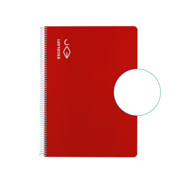 Cuaderno Escolofi f° 50 h. liso Rojo