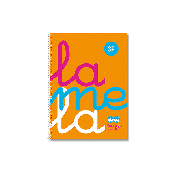 Cuaderno tapa pp. Cuadrovia f° 80 h. 3 mm Naranja