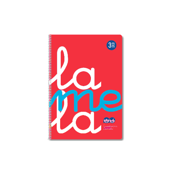 Cuaderno tapa poli. Cuadrovia f° 80 h. 3 mm Rojo