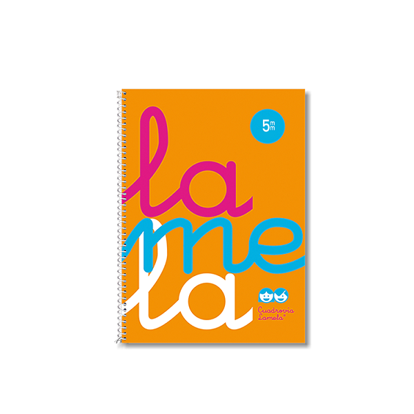 Cuaderno tapa pp. Cuadrovia f° 80 h. 5 mm Naranja