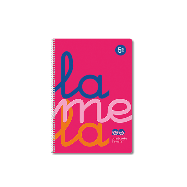 Cuaderno tapa pp. Cuadrovia f° 80 h. 5 mm Rosa