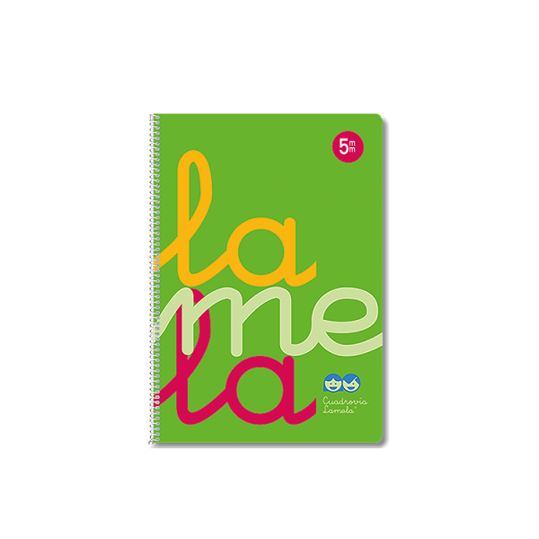 Cuaderno tapa pp. Cuadrovia f° 80 h. 5 mm Verde