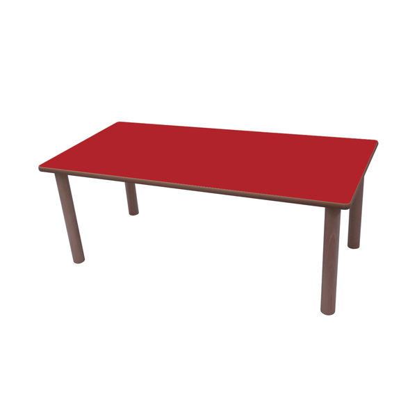 Mesa rectang. 120x60 cm T0 Rojo