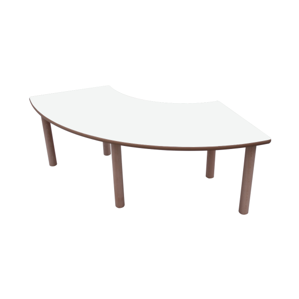 Mesa 1/4 de aro 140x64 cm T0 Blanco