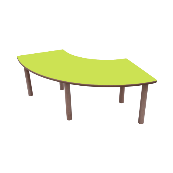 Mesa 1/4 de aro 140x64 cm T0 Verde claro