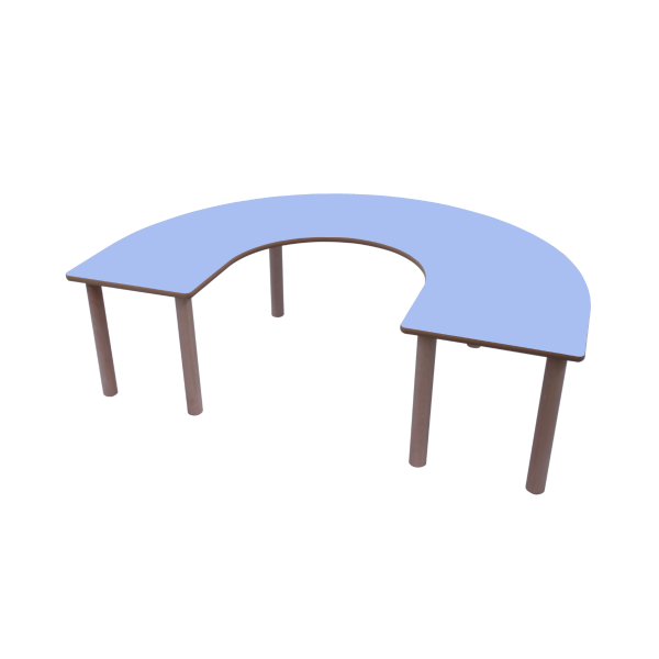 Mesa en U 150x100 cm T0 Azul claro