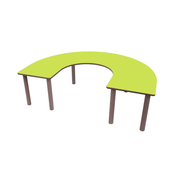 Mesa en U 150x100 cm T0 Verde claro