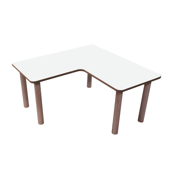 Mesa en L 90x90 cm T0 Blanco