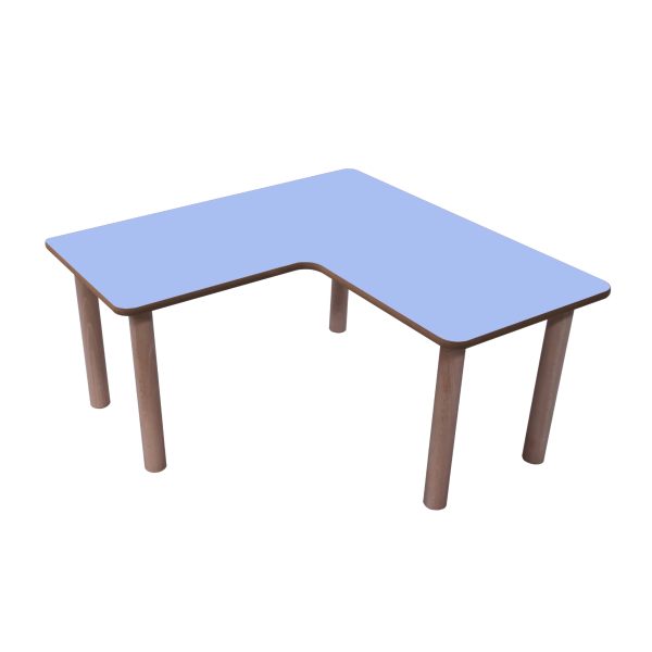 Mesa en L 90x90 cm T0 Azul