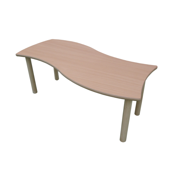 Mesa rectang. onda 120x60 cm T0 Haya