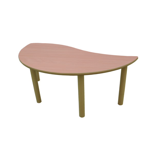 Mesa semiredonda onda 120x60 cm T0 Haya