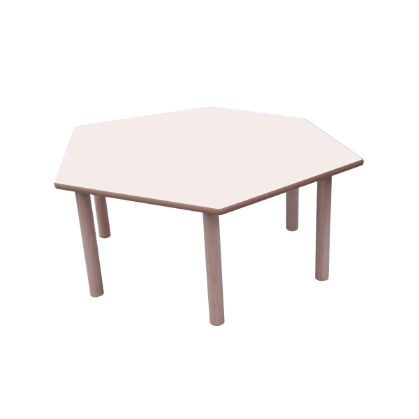 Mesa hexagonal 100x55 cm T0 Blanco