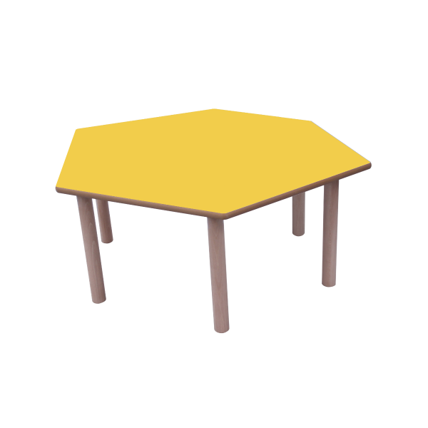 Mesa hexagonal 100x55 cm T0 Amarillo