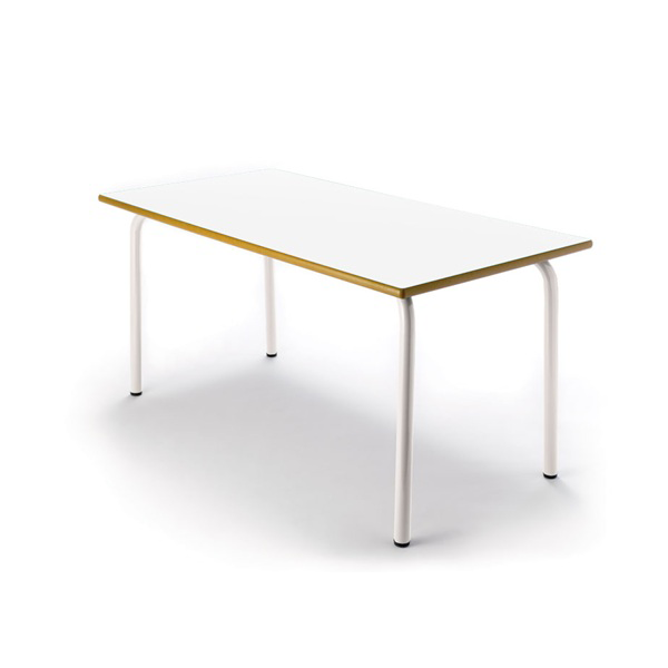 Mesa rectang. 207 120x60 cm T1 pata Blanca encmr. Blanca