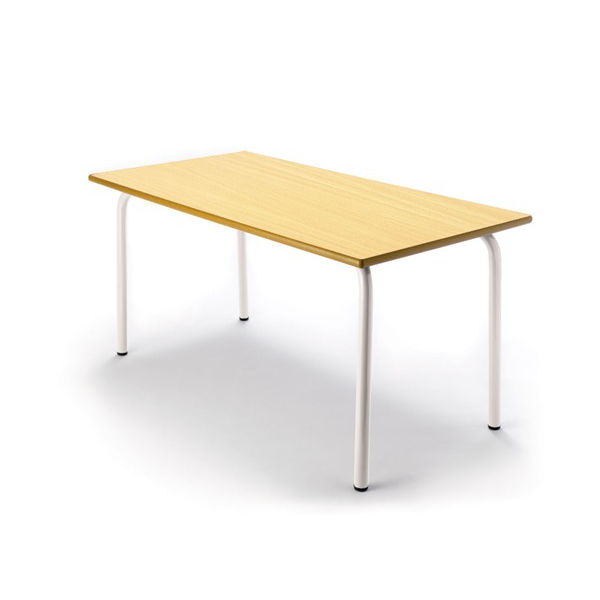 Mesa rectang. 207 120x60 cm T1 pata Blanca encmr. Haya