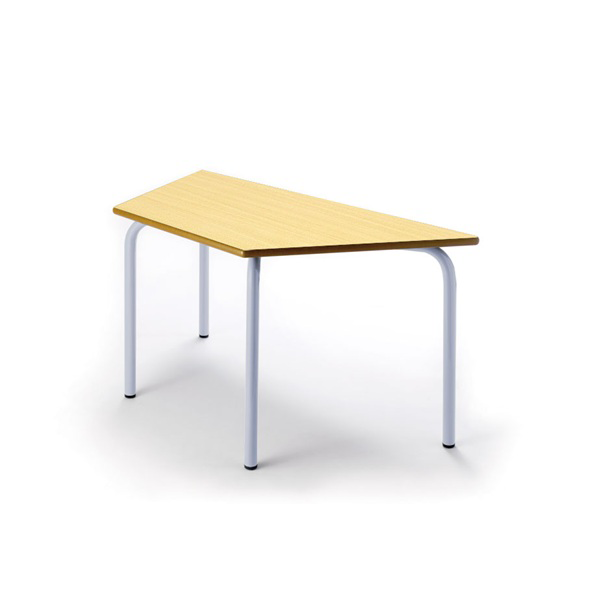 Mesa trapezoidal 205 120x60 cm T1 pata Gris encmr. Haya