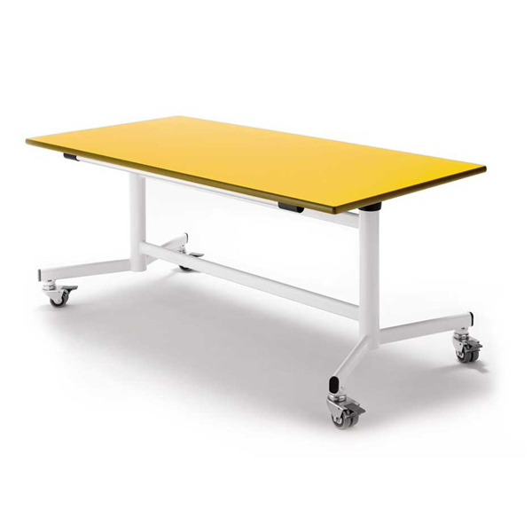 Mesa abatible 392 T2 pata Blanca encmr. Amarilla
