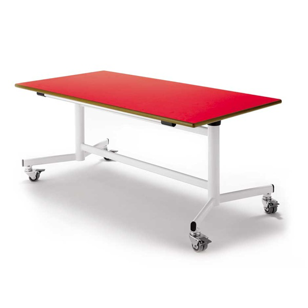 Mesa abatible 392 T2 pata Blanca encmr. Roja