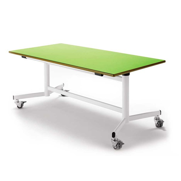 Mesa abatible 392 T2 pata Blanca encmr. Verde claro