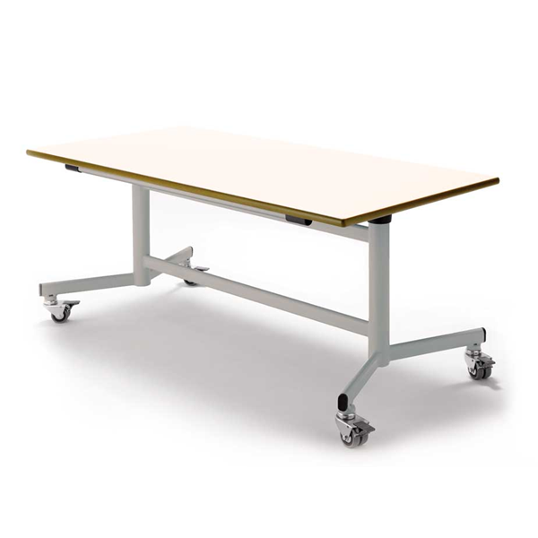Mesa abatible 392 T2 pata Gris encmr. Blanca