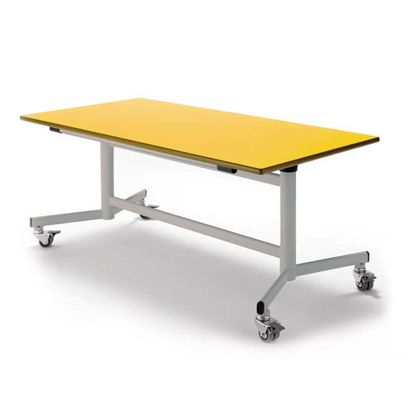 Mesa abatible 392 T2 pata Gris encmr. Amarilla