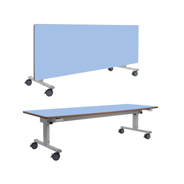 Mesa abatible regulable infant. 120x60 cm T1~T3 Azul claro