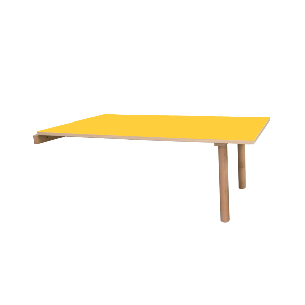 Mesa abatible 120x65 cm T0 Amarillo