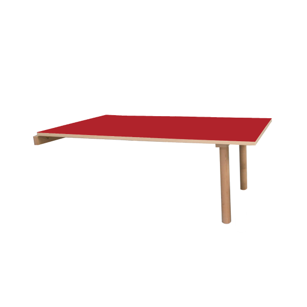 Mesa abatible 120x65 cm T0 Rojo
