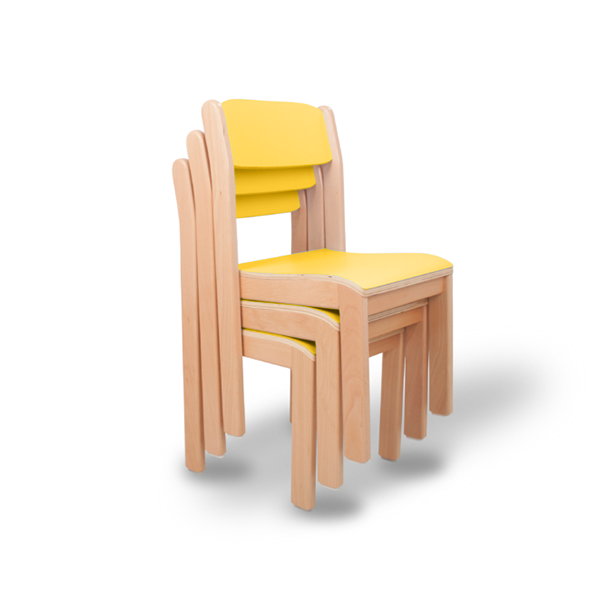 Silla madera T0, Amarillo