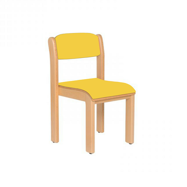 Silla madera T1, Amarillo