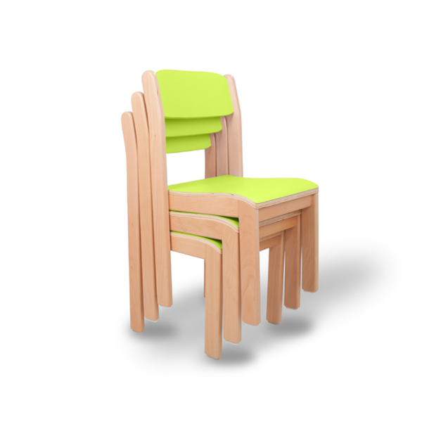 Silla madera T0, Verde manzana