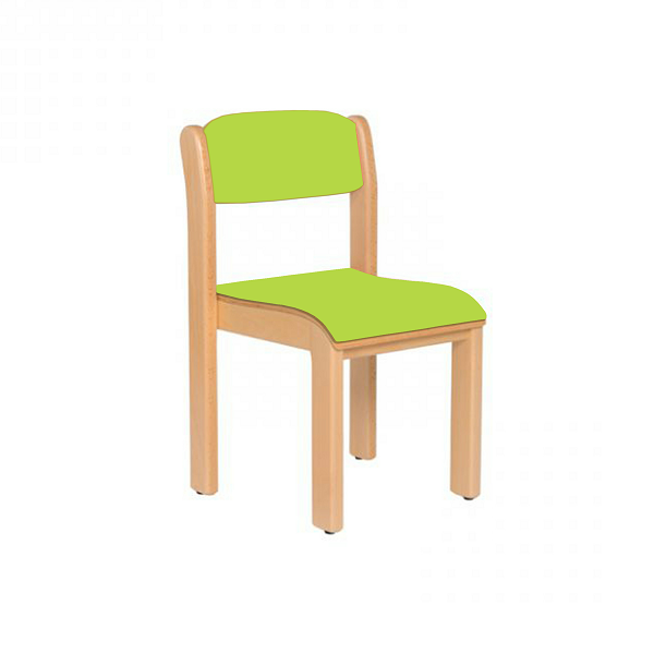 Silla madera T3, Verde manzana