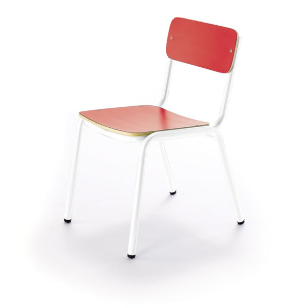 Silla infantil 210 T1 pata Blanca asiento Roja